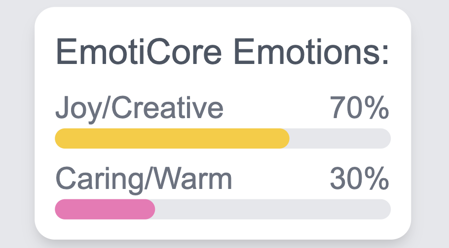 EmotiCore emotion analysis display